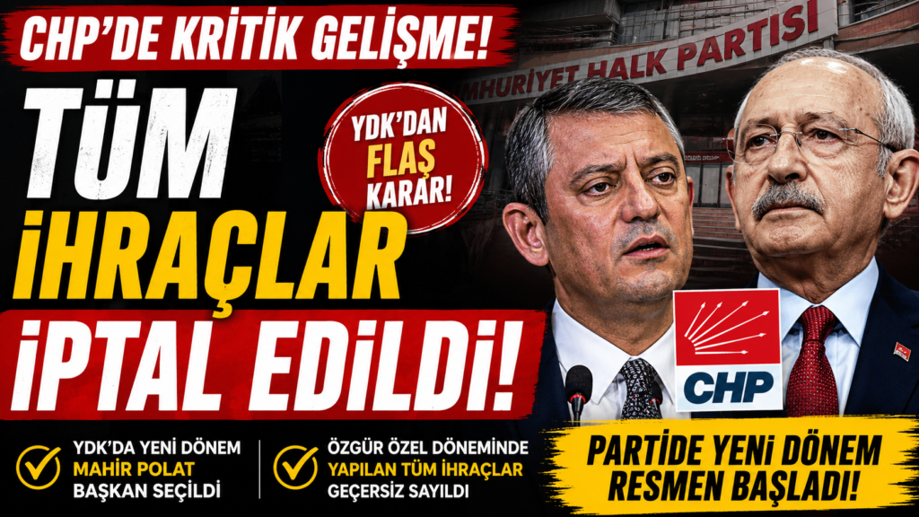CHP’de İhraçlar İptal Edildi