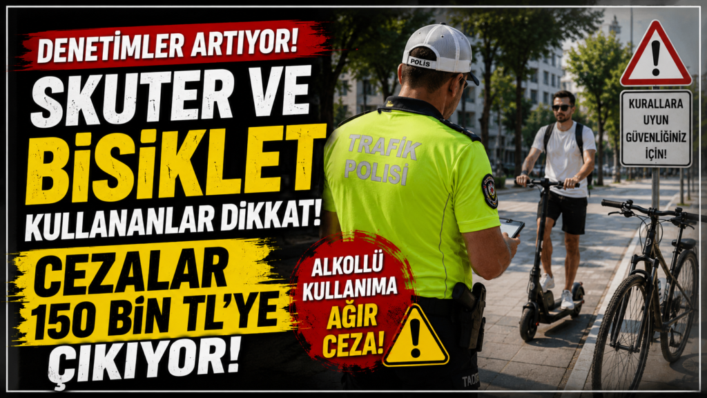 e- Skuter ve Bisiklet kullananlara Şok