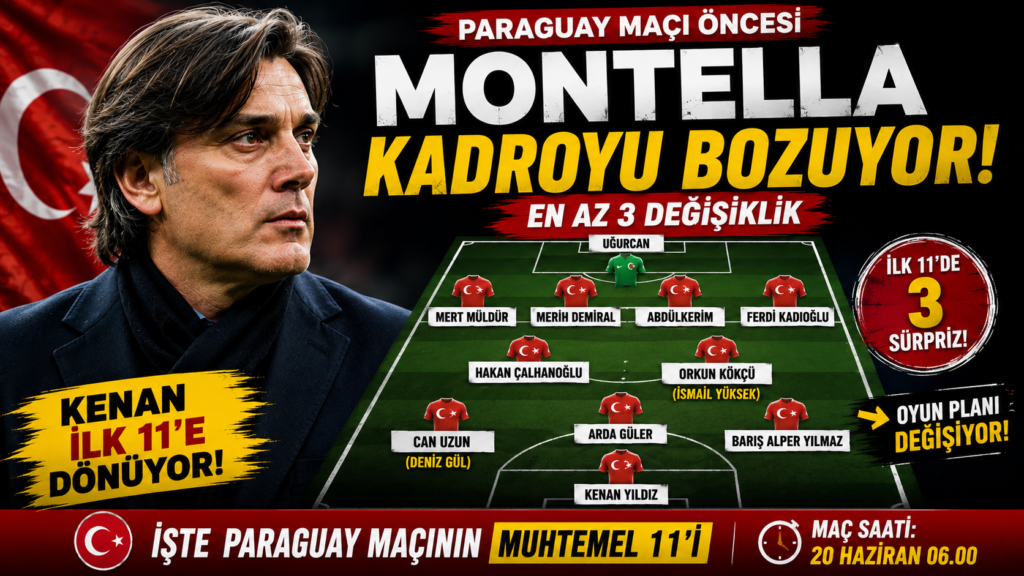 Montella Kadroyu Sil Baştan Değiştiriyor