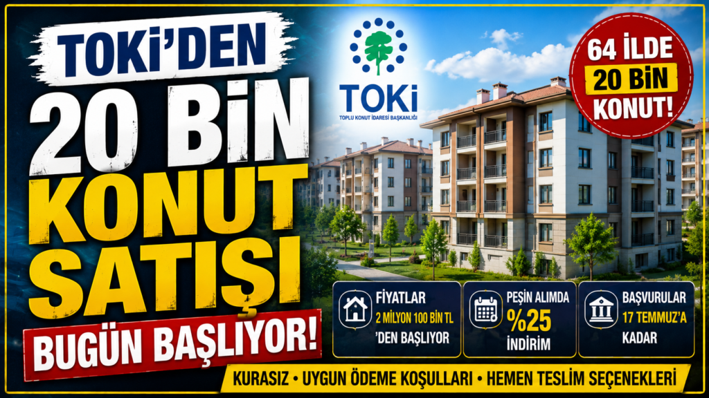 TOKİ’den 20 Bin Konut Hamlesi! Satışlar Başladı