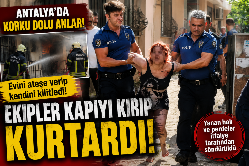 Evini Ateşe Verip kendini Kilitledi