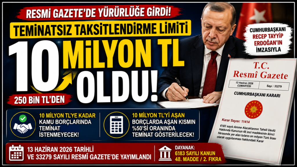 Kamu Borçlarında Yeni Dönem: Limit 10 Milyon TL