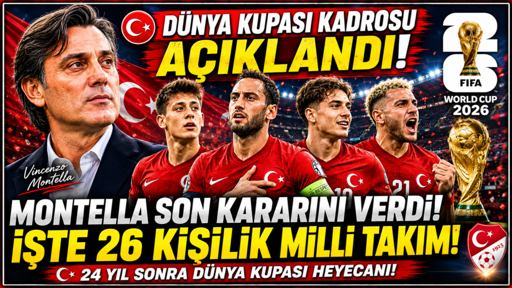 A Milli Takım’ın 26 Kişilik Dünya Kupası Kadrosu Açıklandı