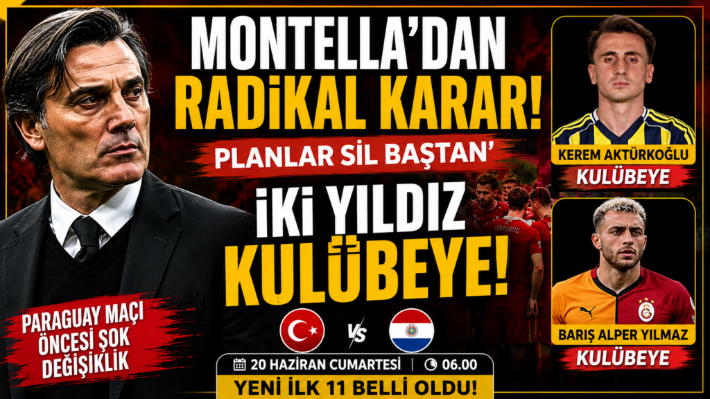 Montella İki Yıldızı Yedeğe Çekti