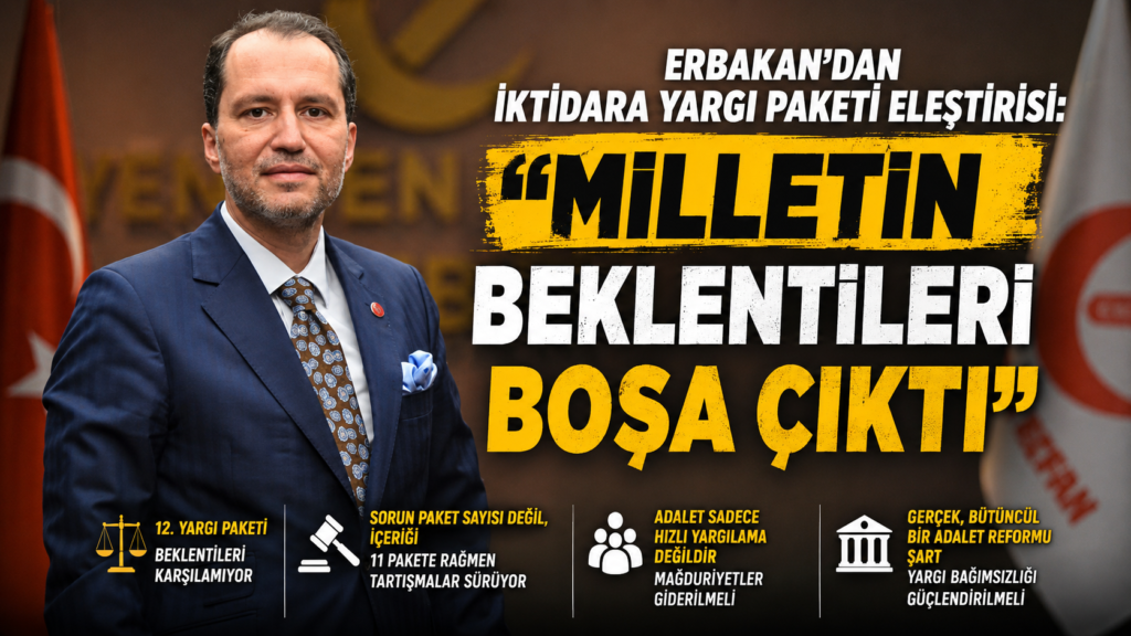 Erbakan: Milletin Beklentileri Boşa Çıktı