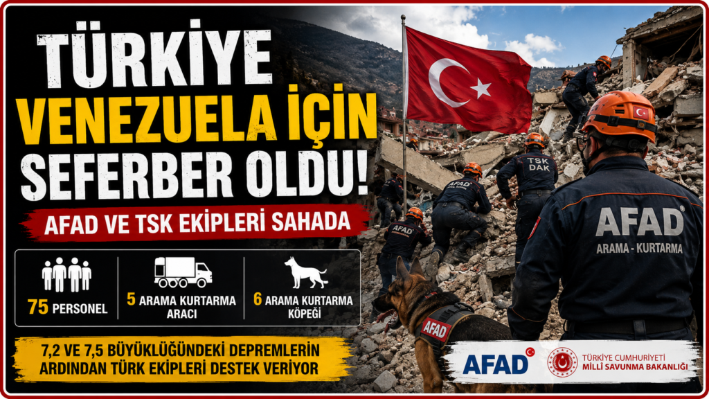 AFAD ve TSK Venezuela’da Görevde