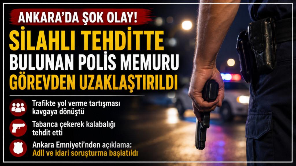 Trafikte Silah Çeken Polis Açığa Alındı