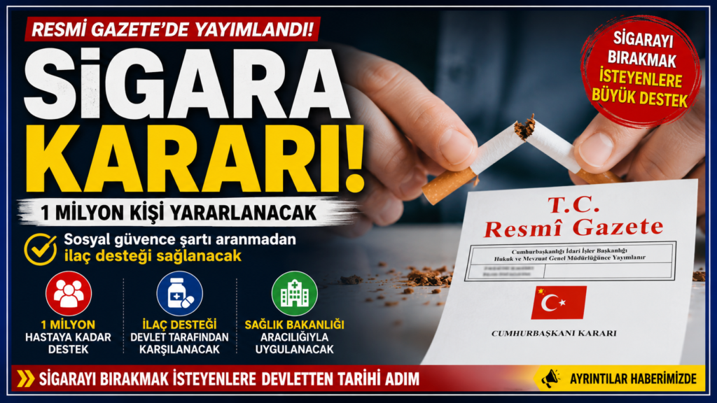 Sigarayı Bırakana Ücretsiz İlaç