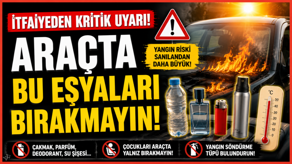 sürücüler Araç İçinde Bunları Bırakmayın