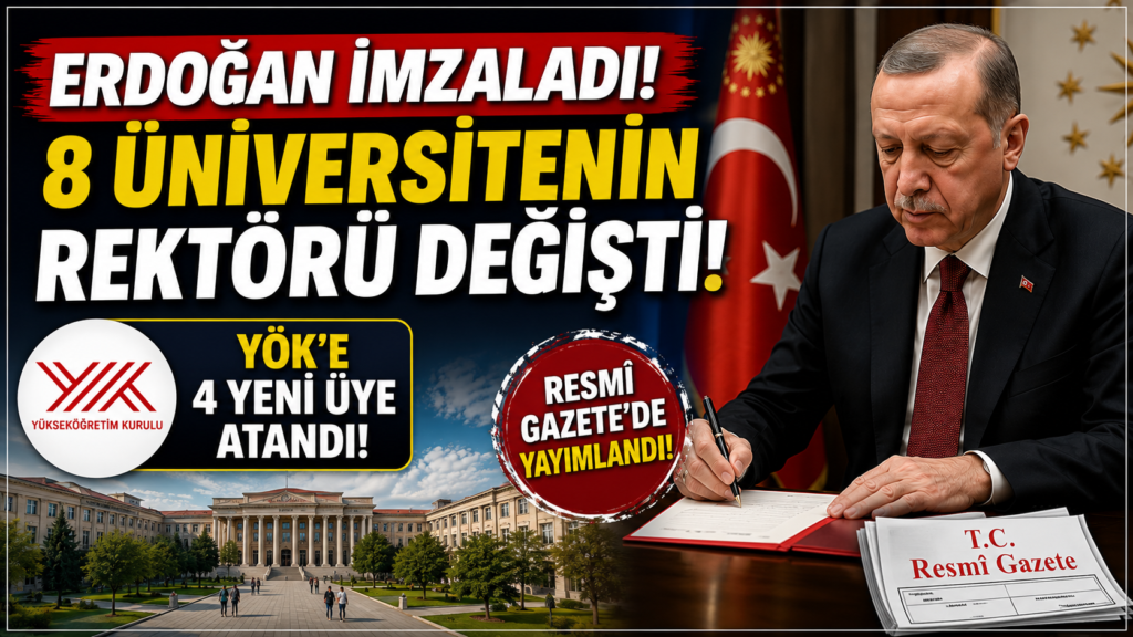 Erdoğan İmzaladı! 8 Üniversitenin Rektörü Değişti