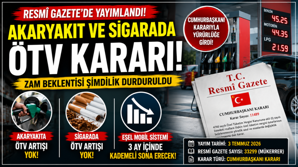 Akaryakıt ve Sigarada ÖTV Kararı