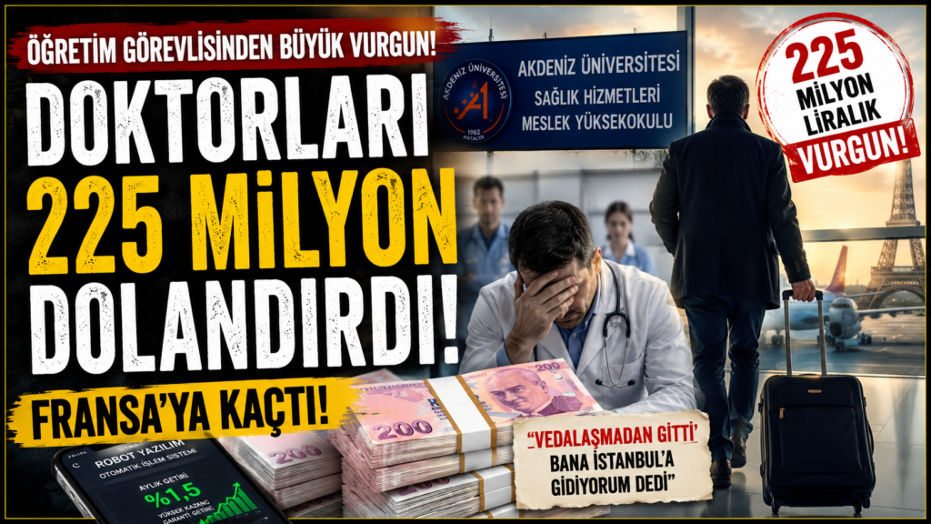 Doktorları 225 Milyon TL. Dolandırdı