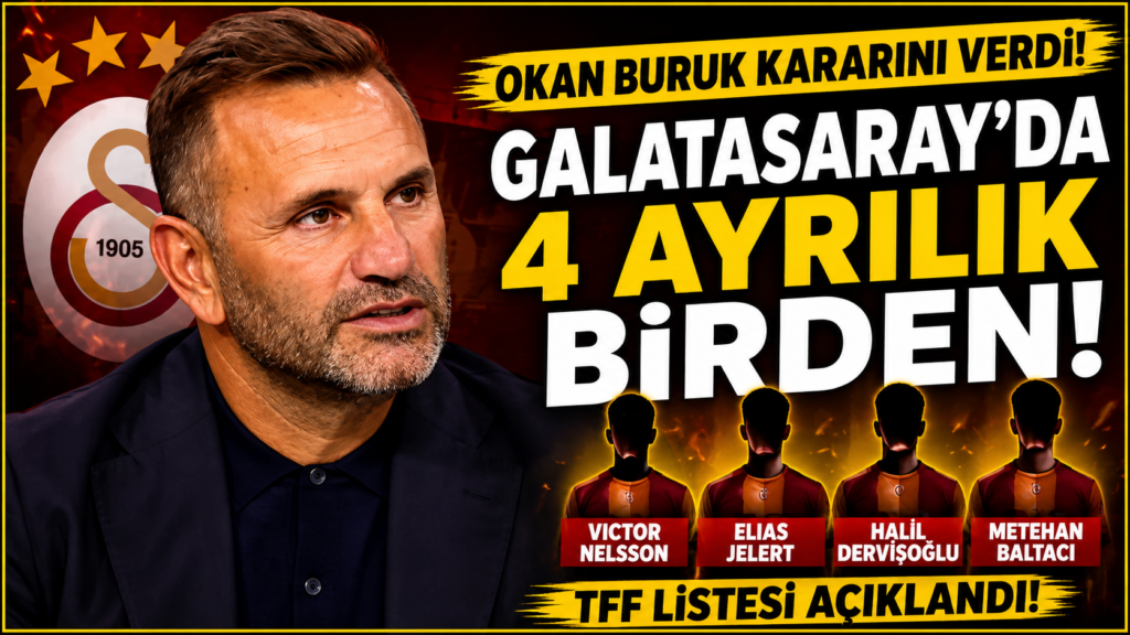 Galatasaray’da 4 Futbolcuya Veda