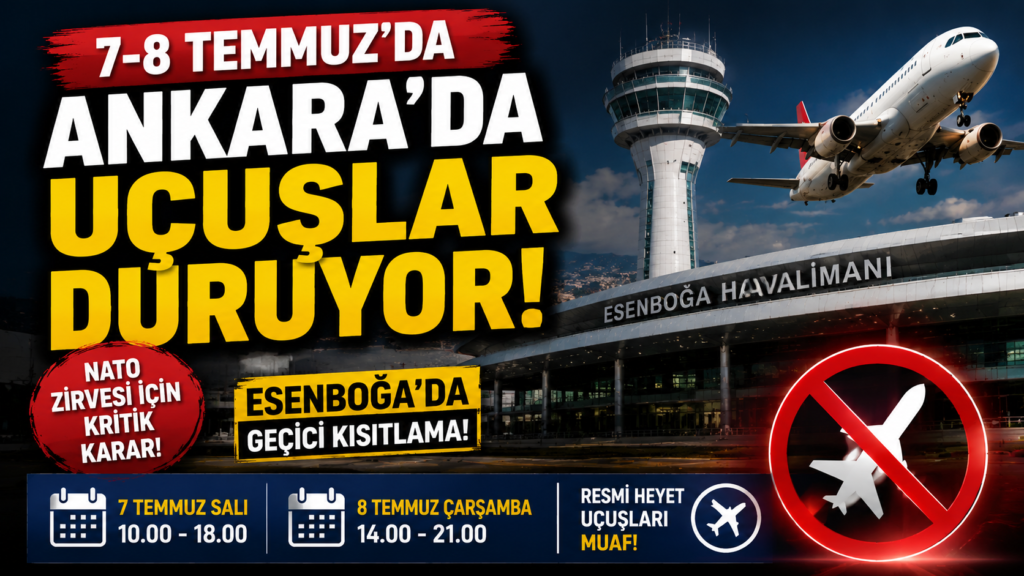 Ankara’da Uçuşlar Duruyor