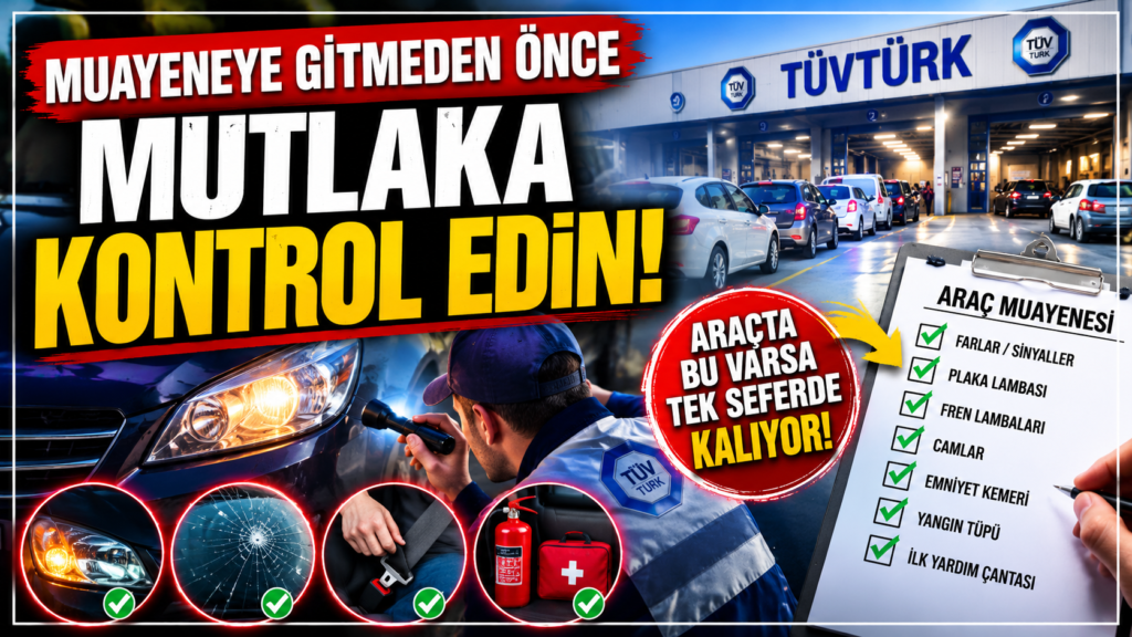 Araç muayenesine gitmeden önce okuyun
