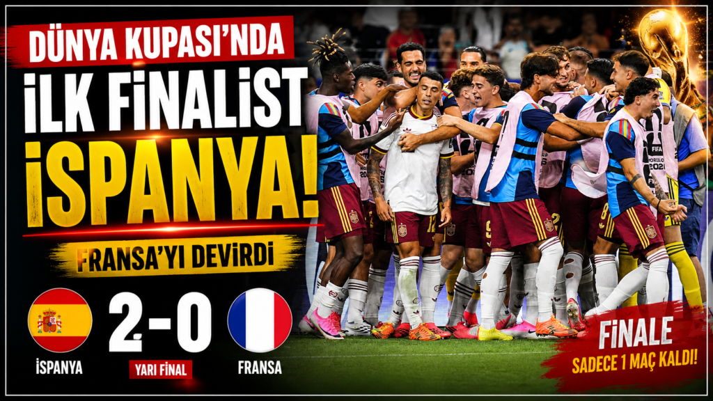 İspanya Dünya Kupasında İlk Finalist Oldu