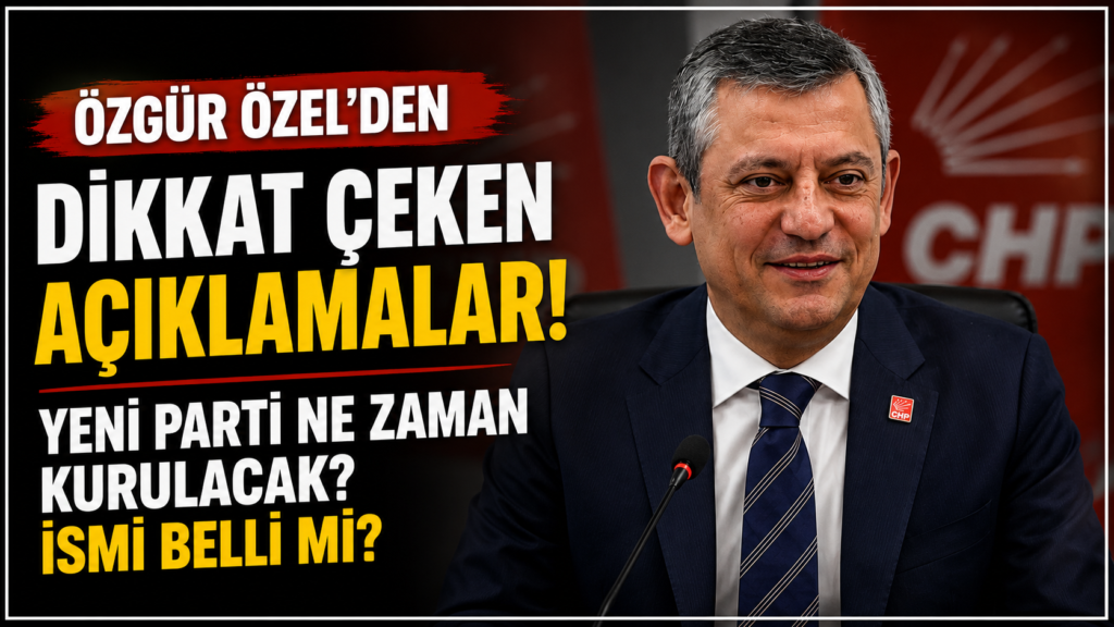 Yeni Parti Hazır! Özgür Özel Resmi Tarihi Duyurdu