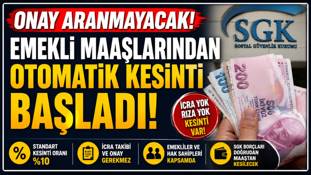 Emekli Maaşlarında Otomatik Kesinti Resmen Başladı