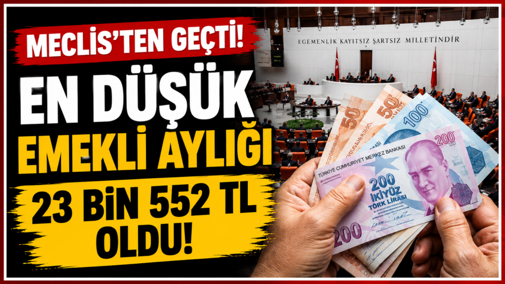 En Düşük Emekli Aylığı Meclisten Geçti
