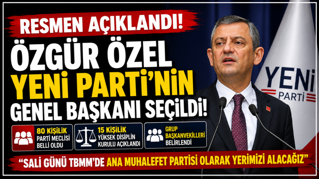 Özgür Özel Resmen YENİ Parti Genel Başkanı Seçildi
