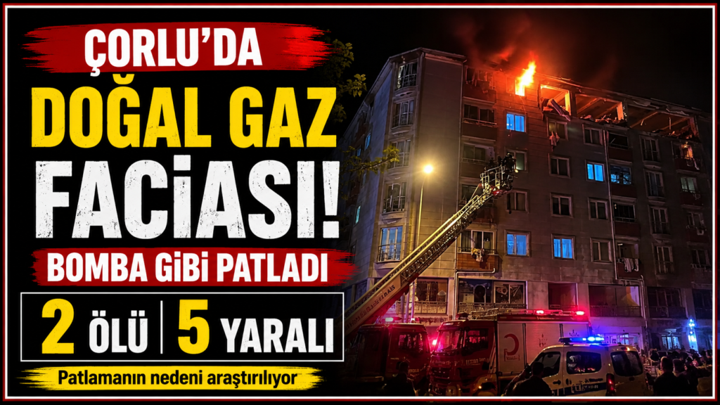 Çorlu’da Doğal Gaz Faciası! 2 Ölü, 5 Yaralı
