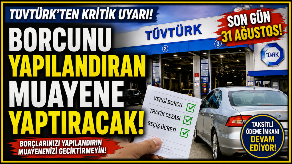 Borcu Olan Araç Sahiplerine Muayene Engeli Kalkıyor