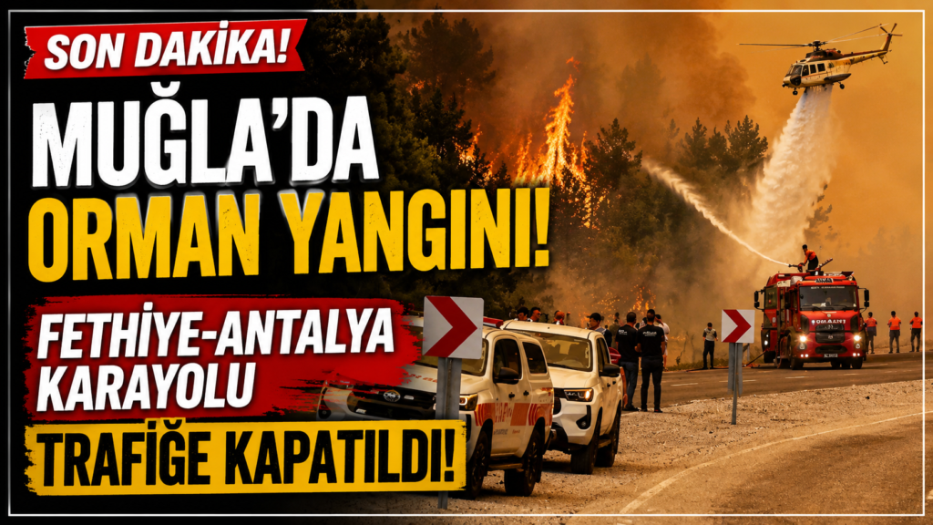Fethiye-Antalya karayolu trafiğe kapatıldı