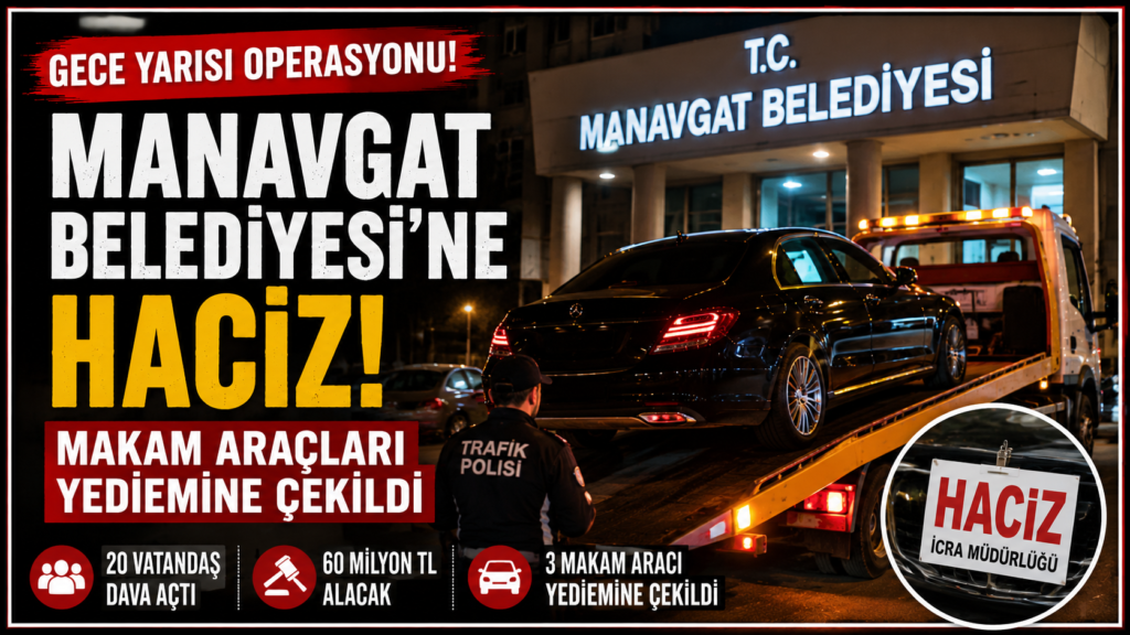 Manavgat Belediyesi’ne Gece Yarısı Haciz