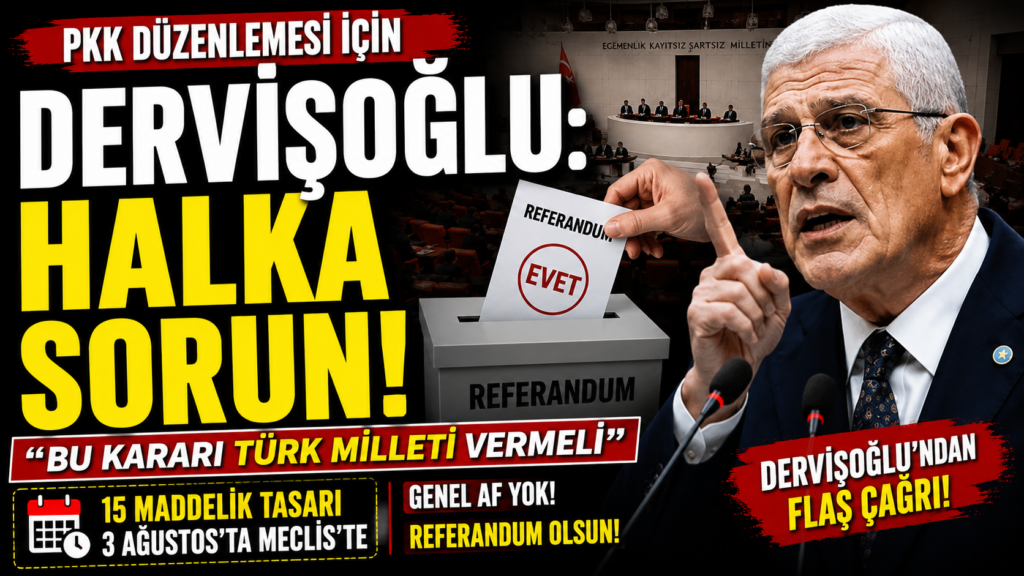 Dervişoğlu. PKK düzenlemesini halka sorun
