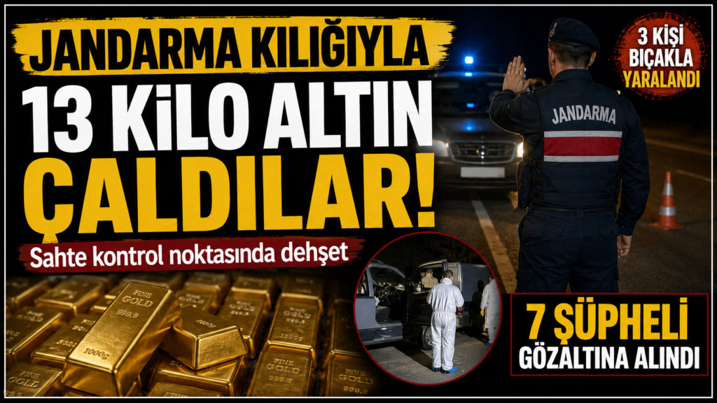 Jandarma Kılığıyla 13 Kilo Altın Gaspı