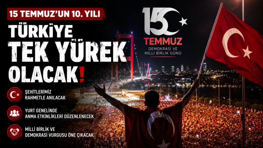 15 Temmuz’da Türkiye Tek Yürek Olacak