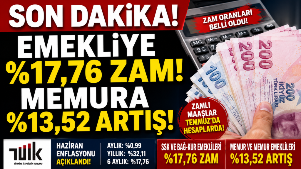EMEKLİ VE MEMUR ZAMMI RESMEN BELLİ OLDU!
