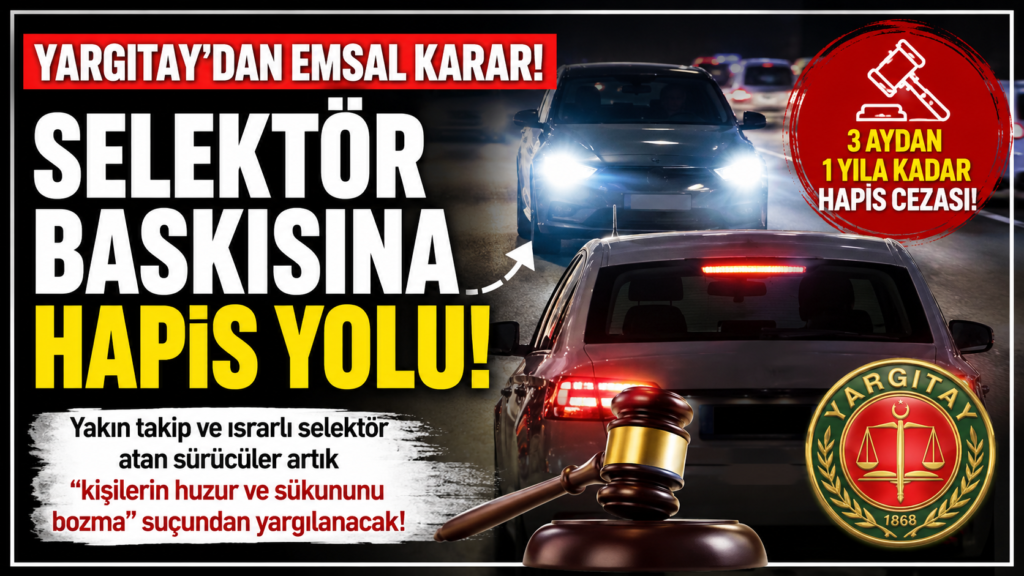 Trafikte Bunu Yapana Hapis Cezası