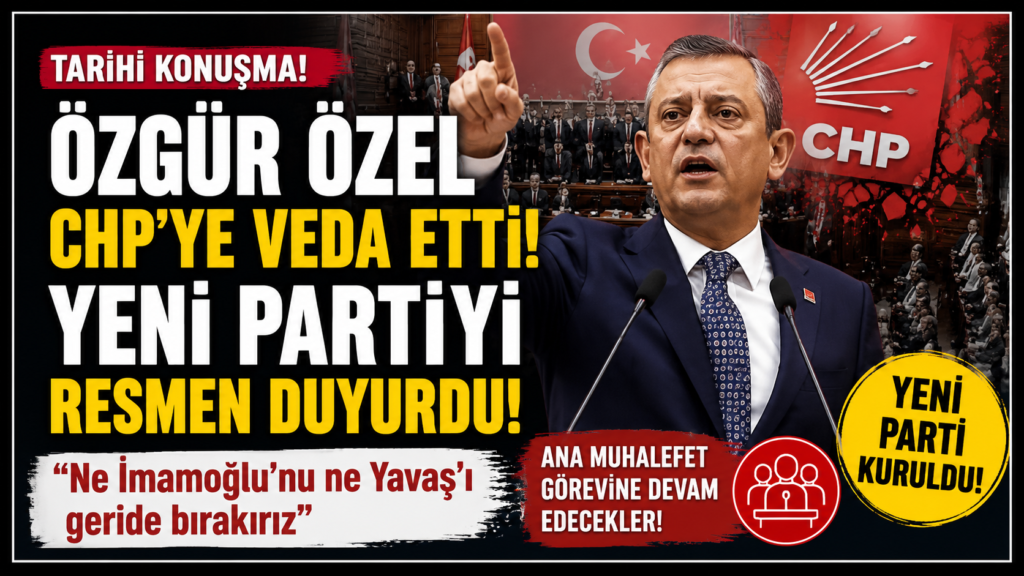 Özgür Özel CHP’ye Resmen Veda Etti