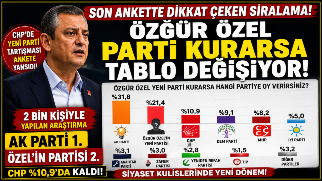 Özgür Özel’in Partisi İkinci Sırada
