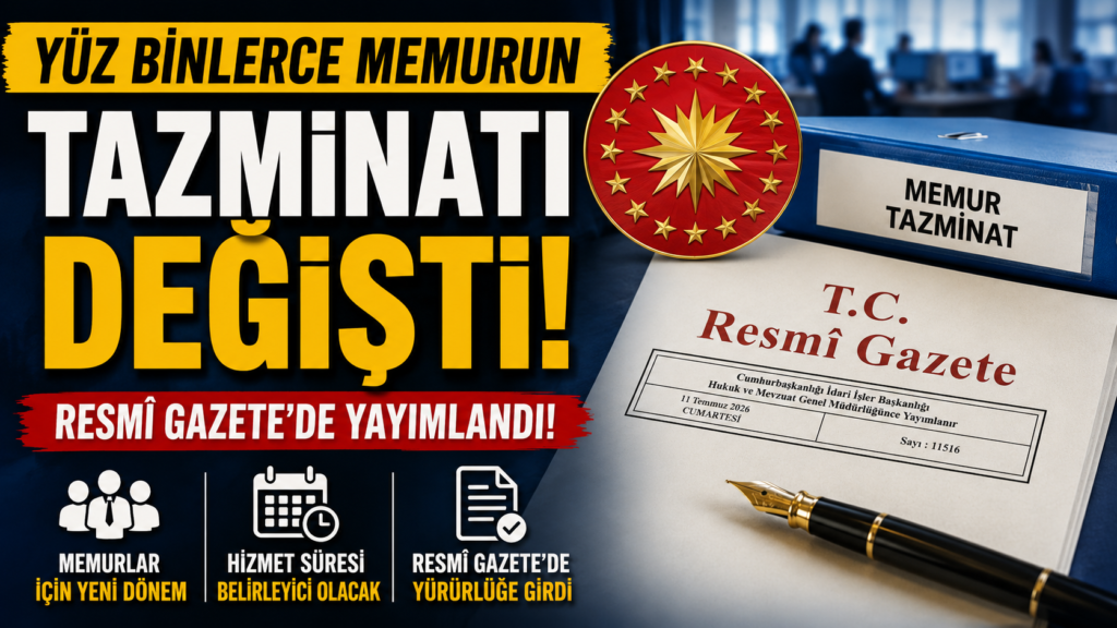 Memurların Tazminatları Değişti