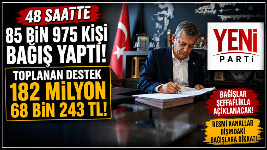 Yeni Parti’ye 48 saatte 182 Milyon TL bağış