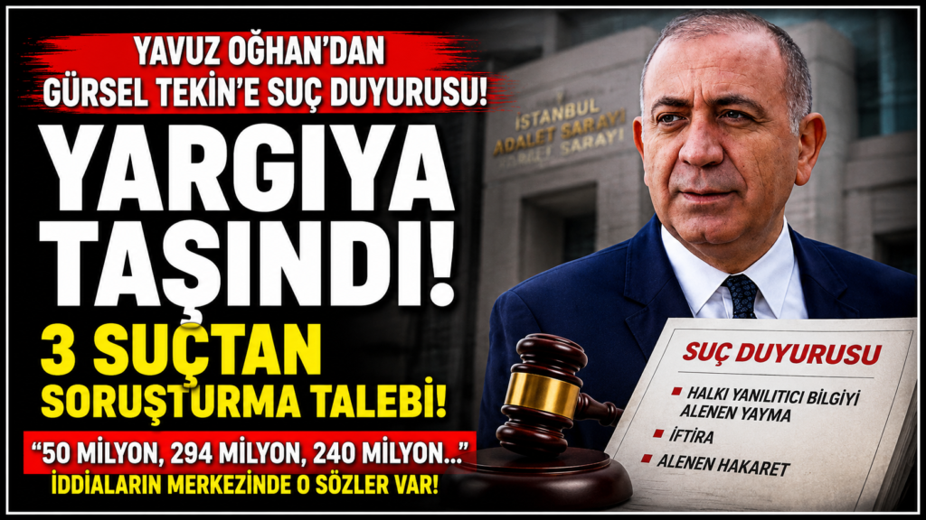 Gürsel Tekin hakkında suç duyurusu