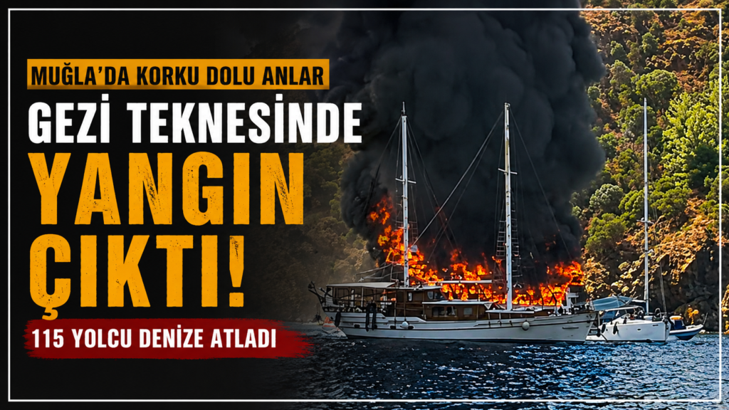 Fethiye’de gezi teknesinde yangın
