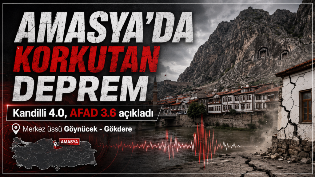 Amasya’da  korkutan deprem