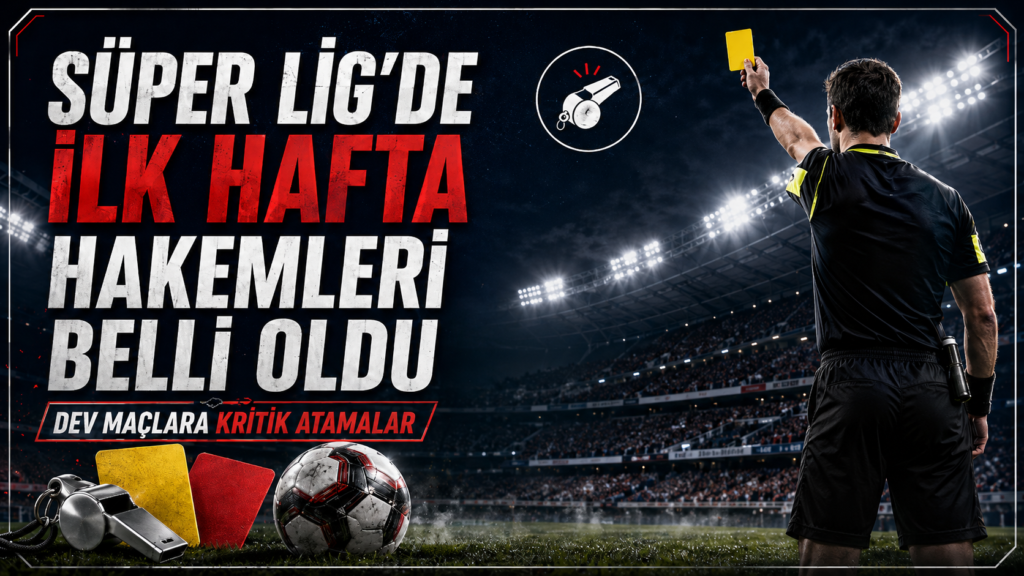 Süper lig ilk hafta hakemleri açıklandı
