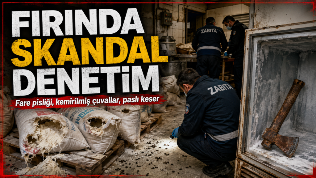 Fırında iğrenç manzara