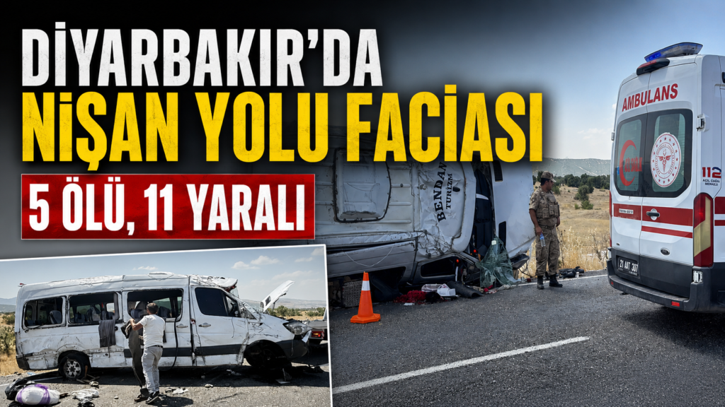 Diyarbakır’da nişan yolu kazası 5 ölü