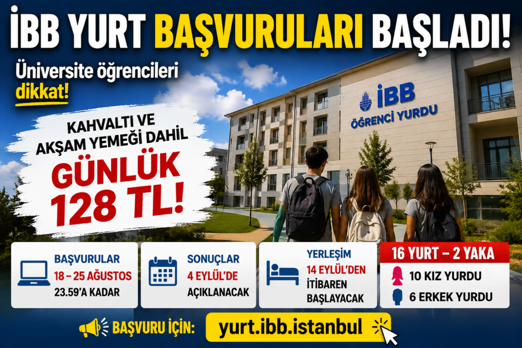 İBB Yurt başvuruları başladı
