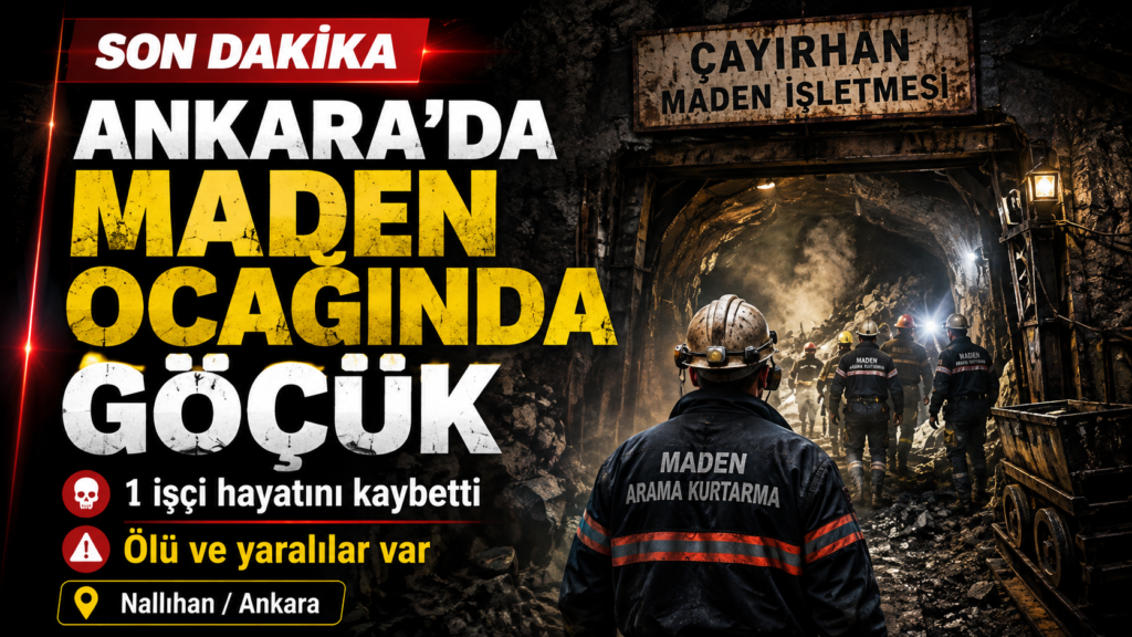 Ankara’da maden ocağında göçük