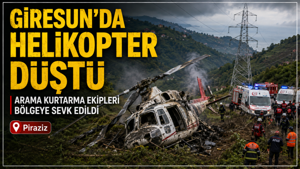 Giresun’da helikopter düştüğü ihbarı