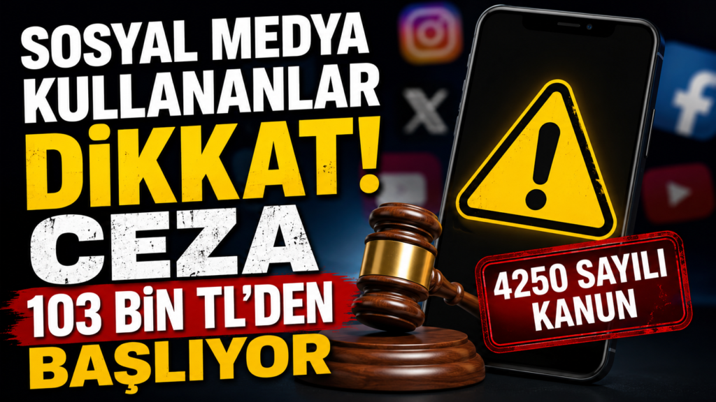 Sosyal Medya Kullananlar Dikkat! Ceza 103 Bin TL’den Başlıyor