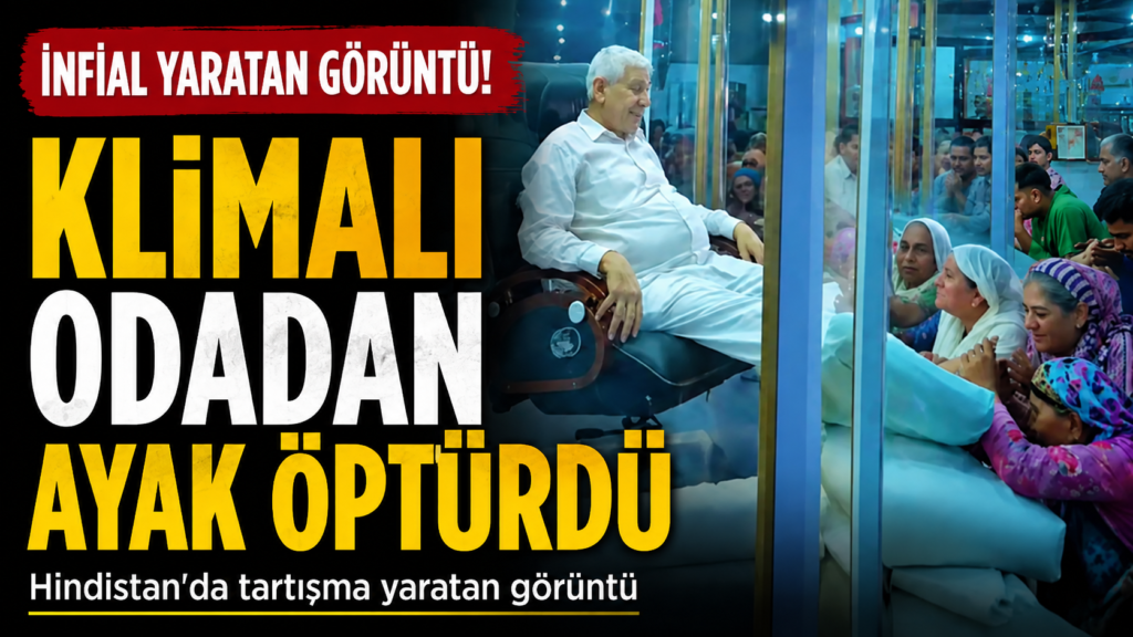 Klimalı odadan müritlerine ayaklarını öptürdü