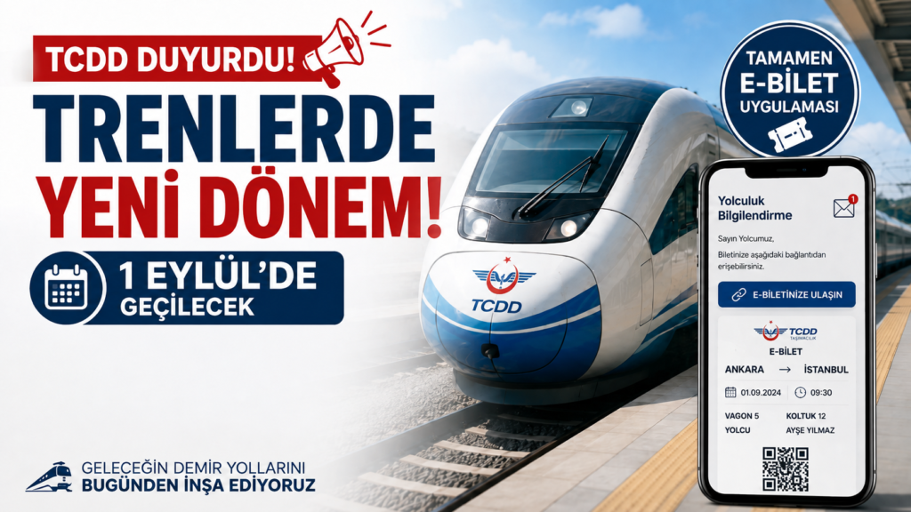 Trenlerde bilet dönemi değişiyor: 1 Eylül’de tamamen e-bilet