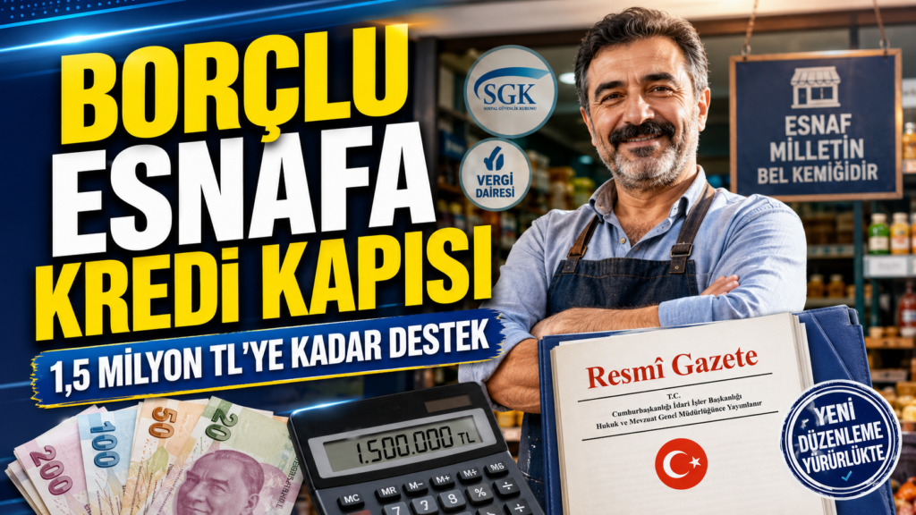 Vergi ve SGK borcu olan esnafa kredi